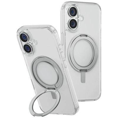 Etui UNIQ Swivix 360 Rotating Kickstand na iPhone 16 Plus - przezroczyste