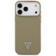 3. Etui Guess Grained Triangle Logo MagSafe na iPhone 17 Pro Max - brązowe