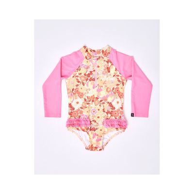 Lycra dziewczęca RIP CURL Girls 0-6 L/Sl Surfsuit - różowy