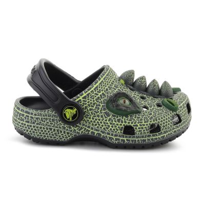 6. CROCS CLASSIC IAM SCARY DINO CLOG T KIDS BLACK 211372-001