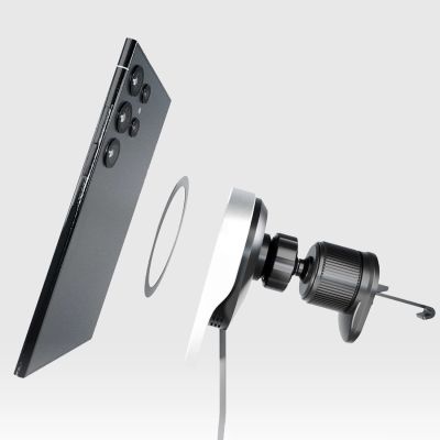 6. Uchwyt na smartfona z ładowarką bezprzewodową SBS TESUPP15WRETRACABL ze zwijanym kablem kompatybilny z MagSafe - czarny