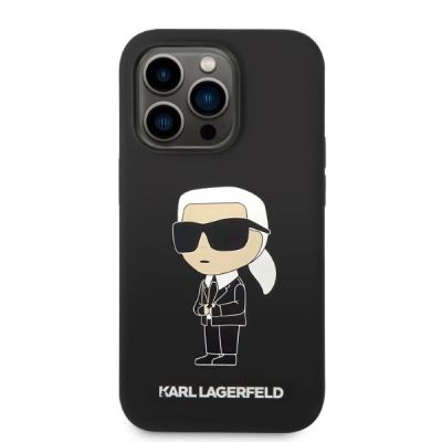 3. Etui Karl Lagerfeld Silicone Ikonik MagSafe na iPhone 14 Pro - czarne