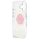 7. Etui Guess IML Metal Colored Circle Classic Logo MagSafe na iPhone 16 - różowe