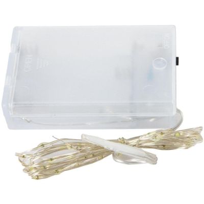 12. LAMPKI DRUCIKI NA BATERIE GIRLANDA 40 LED MULTIKOLOR