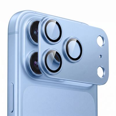 3. Szkło hartowane na wyspę aparatu Tech-Protect Camfull Fit+ na iPhone 18 Pro Max - jasnoniebieskie