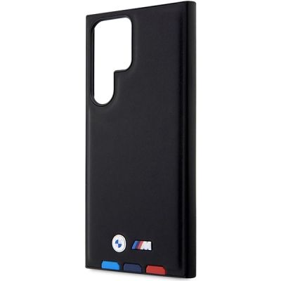 6. Etui BMW Leather Stamp Tricolor na Samsung Galaxy S23 Ultra - czarne