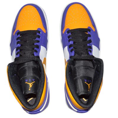 6. Buty  Air Jordan 1 MID Sneakersy Los Angeles Lakers LA - DQ8426-517