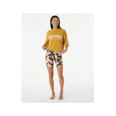 2. T-Shirt RIP CURL Seacell Crop Heritage Tee żółty