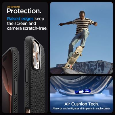 11. Etui Spigen Liquid Air na iPhone 16 Pro Max - czarne