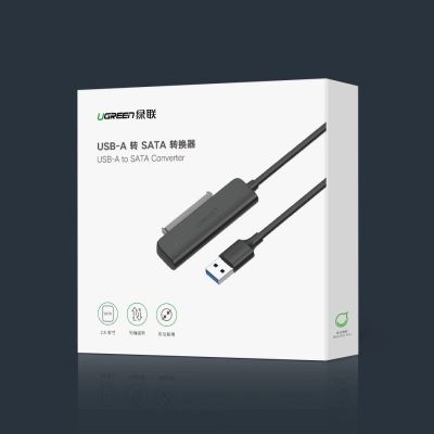 21. Ugreen adapter przejściówka dysku HDD SSD 2,5'' SATA III 3.0 - USB 3.2 Gen 1 (USB 5 Gbps) czarny (70609 CM321)