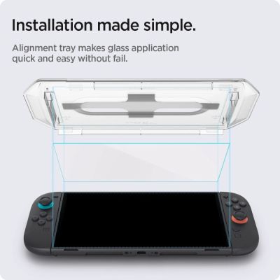 7. Szkło hartowane Spigen Glas.Tr ”EZ FIT” 2-pack na Nintendo Switch 2 - przezroczyste