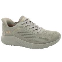 Skechers buty sportowe damskie Bobs Squad wsuwane SLIP-INS oliwkowe