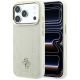 Etui Guess Stripe Peony 4G Logo MagSafe na iPhone 18 Pro / 17 Pro - beżowe