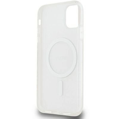 7. Etui DKNY IML Mono & Stripe MagSafe na iPhone 11 / Xr - różowe