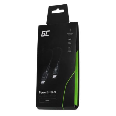 2. GREEN CELL KABEL KABGC30 GC POWERSTREAM USB-C - USB-C 120CM, POWER DELIVERY 60W, ULTRA CHARGE, QC 3.0