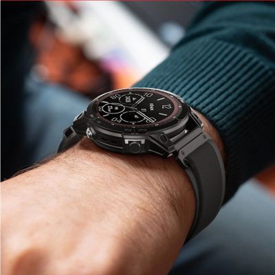 2. Pasek Tech-Protect Nylon na Garmin Fenix 3 / 5X / 3HR / 5X Plus / 6X / 6X Pro / 7X - czarno-pomarańczowy