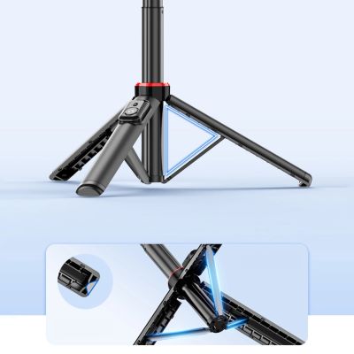 11. Wozinsky Selfie stick WC1Y2S teleskopowy tripod 1.3m ze stopu aluminium z uchwytem na telefon - czarny