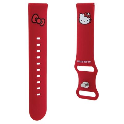 3. Pasek Hello Kitty Silicone Kitty Head uniwersalny 22mm - czerwony