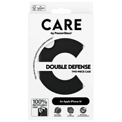 4. Etui CARE by PanzerGlass Feature Double Defense Case na iPhone 16 - czarne