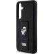 6. Etui Karl Lagerfeld Gripstand Saffiano Karl&Choupette Pins na Samsung Galaxy S24+ - czarne