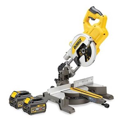 2. Pilarka ukosowa DEWALT DCS777T2-QW FLEXVOLT 54V 2x6.0Ah 216mm z silnikiem bezszczotkowym (ukośnica kapówka)