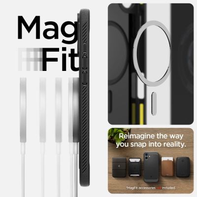 12. Etui Spigen Rugged Armor MagSafe do iPhone 16 - czarne
