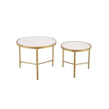 TABLE COFFEE FATIMA D63-48CM WHITE