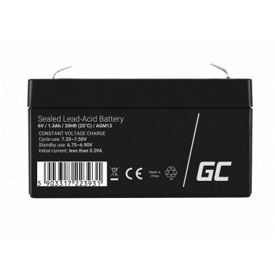 4. GREEN CELL AKUMULATOR ŻELOWY AGM13 6V 1.3AH