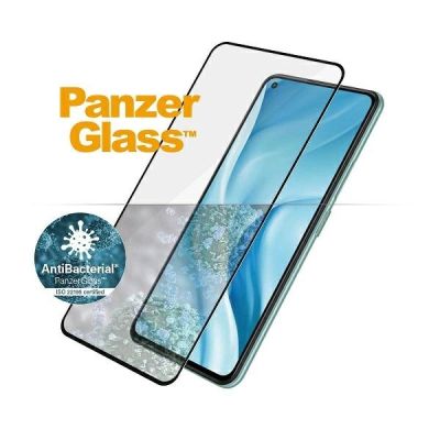 2. Szkło hartowane PanzerGlass E2E Regular na Xiaomi Mi 11 Lite 5G antybakteryjne - z czarną ramką