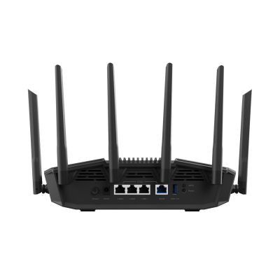 27. ASUS RT-BE90U BE9400 AiMesh router bezprzewodowy 2.5 Gigabit Ethernet Trójpasmowy (2,4 GHz / 5 GHz / 6 GHz) Czarny