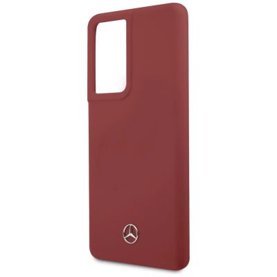6. Etui Mercedes Silicone Line na Samsung Galaxy S21 Ultra - czerwone