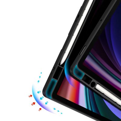 9. Etui Dux Ducis Magi z uchwytem na rysik na Samsung Galaxy Tab S10 FE/S9/S9 FE - czarne