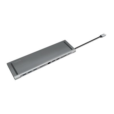 4. LogiLink UA0373 - Przewodowy - USB 3.2 Gen 1 (3.1 Gen 1) Type-C - 100 W - 3,5 mm - 10,100,1000 Mbit/s - Aluminiowy