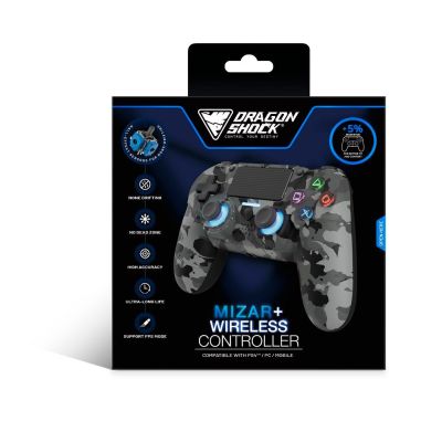 6. Dragonshock Mizar+ Czarny, Szary, Kamuflaż Bluetooth Gamepad Analogowa/Cyfrowa PC, PlayStation 4, Android