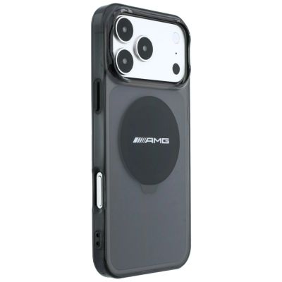 4. Etui Mercedes AMG IML Transparent Bicolor Block MagSafe na iPhone 18 Pro Max / 17 Pro Max - czarne