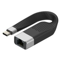 Techly ICOC USBC-RJ45 kabel sieciowy Czarny 0,144 m