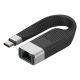 Techly ICOC USBC-RJ45 kabel sieciowy Czarny 0,144 m