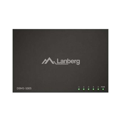 LANBERG SWITCH DSM1-1005 5X1GB/S NIEZARZĄDZALNY GIGABIT ETHERNET DESKTOP 12V (OBUDOWA METALOWA)