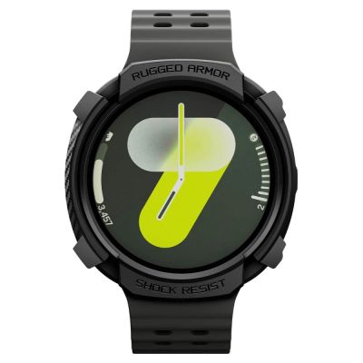 4. Etui Spigen Rugged Armor na Samsung Galaxy Watch 8 44 mm - czarny mat