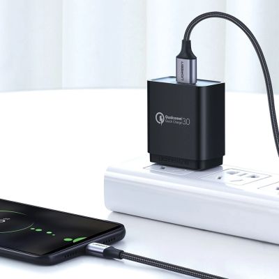 5. Kabel Ugreen US290 60146 USB-A / micro USB 2.4A 1m - szary