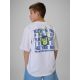 2. T-shirt loose z nadrukiem chłopięcy 4F 4FJRSS26TTSHM4276-10S