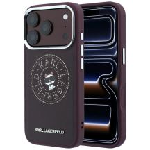 Etui Karl Lagerfeld Point & Choupette Sketch MagSafe na iPhone 18 Pro / 17 Pro - burgundowe