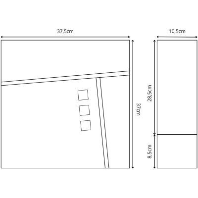 5. SKRZYNKA NA LISTY 37X37X10.5CM 1067544 SASKA GARDEN