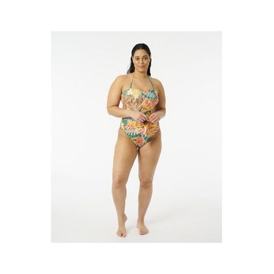 7. Kostium jednoczęściowy RIP CURL Brazilian Soul One Piece zielono żółty