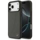 Etui Mercedes Leather Large Laurel Leave MagSafe na iPhone 17 Pro Max - czarno-szary