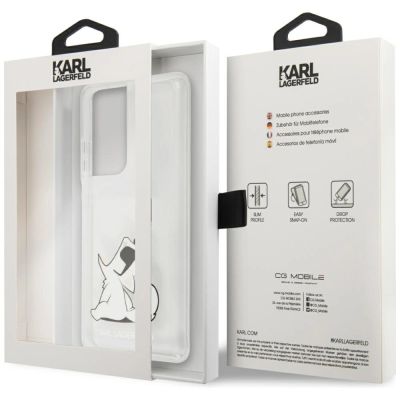 8. Etui Karl Lagerfeld Choupette Fun na Samsung Galaxy S21 Ultra - przezroczyste