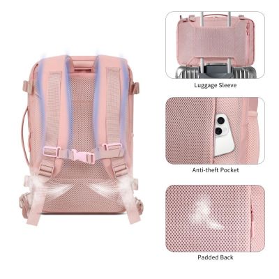 7. Plecak Tech-Protect Defender S50 do Ryanair & Wizzar, na laptopa 20L - różowy