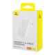 5. Powerbank Baseus Magnetic Mini MagSafe 10000mAh 30W z wbudowanym kablem USB-C - biały + kabel Baseus Simple Series USB-C - USB-C 60W 0.3m