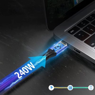 5. Kabel Wozinsky WPS-UY42S USB-C USB4 40Gb/s 240W 2m 4K - czarny