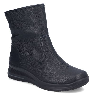 Wodoodporne botki damskie czarne Rieker L7760-00